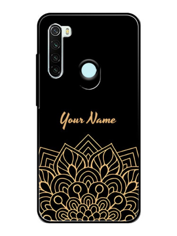Custom Xiaomi Redmi Note 8 Custom Glass Phone Case - Golden mandala Design