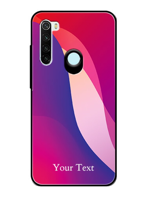 Custom Xiaomi Redmi Note 8 Personalized Glass Phone Case - Digital abstract Overlap Design