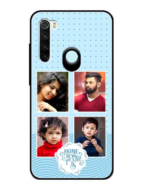Custom Xiaomi Redmi Note 8 Custom Glass Phone Case - Cute love quote with 4 pic upload Design