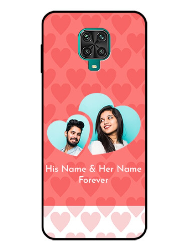 Custom Redmi Note 9 Pro Max Personalized Glass Phone Case  - Couple Pic Upload Design
