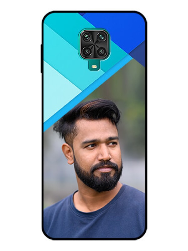 Custom Redmi Note 9 Pro Max Custom Glass Phone Case  - Blue Pattern Design