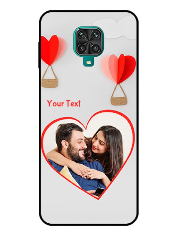 Custom Redmi Note 9 Pro Max Custom Glass Mobile Case  - Parachute Love Design