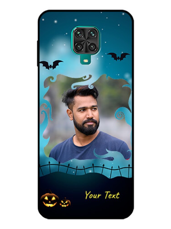 Custom Redmi Note 9 Pro Max Custom Glass Phone Case  - Halloween frame design