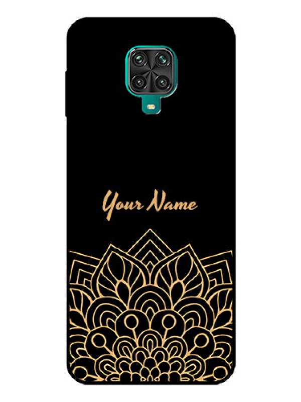 Custom Xiaomi Redmi Note 9 Pro Max Custom Glass Phone Case - Golden mandala Design