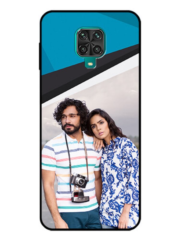 Custom Redmi Note 9 Pro Photo Printing on Glass Case  - Simple Pattern Photo Upload Design