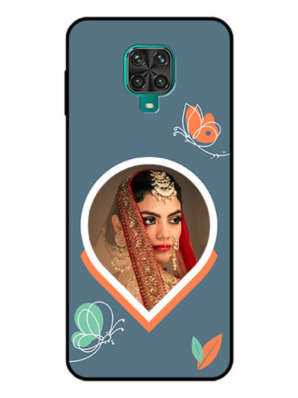 Custom Xiaomi Redmi Note 9 Pro Custom Glass Mobile Case - Droplet Butterflies Design