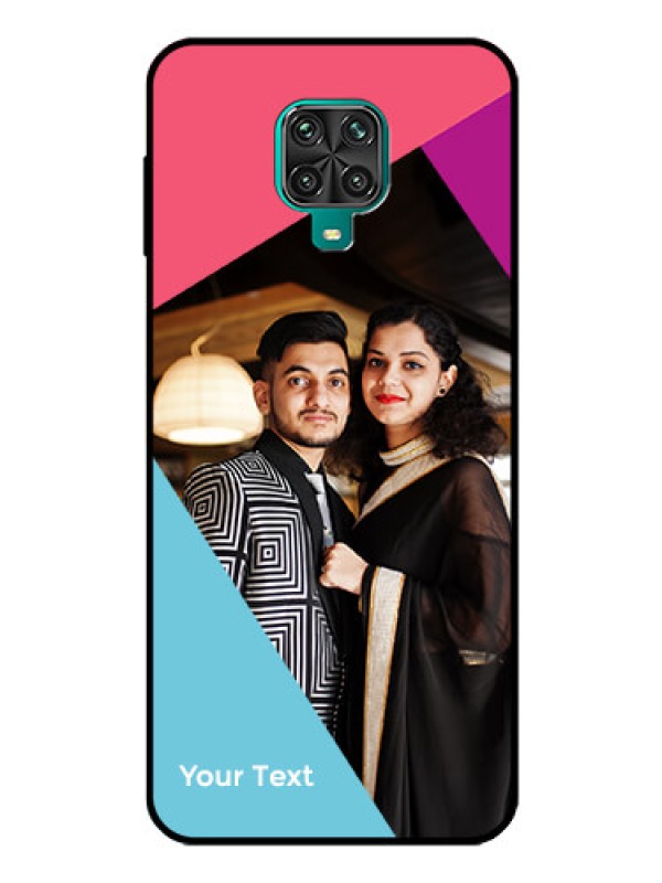 Custom Xiaomi Redmi Note 9 Pro Custom Glass Mobile Case - Stacked Triple colour Design