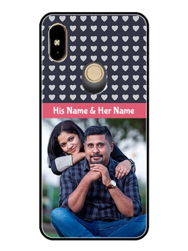 Custom Redmi Y2 Custom Glass Mobile Case  - Love Symbols Design