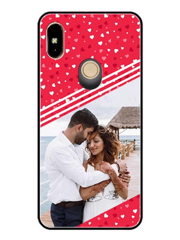 Custom Redmi Y2 Custom Glass Mobile Case  - Valentines Gift Design