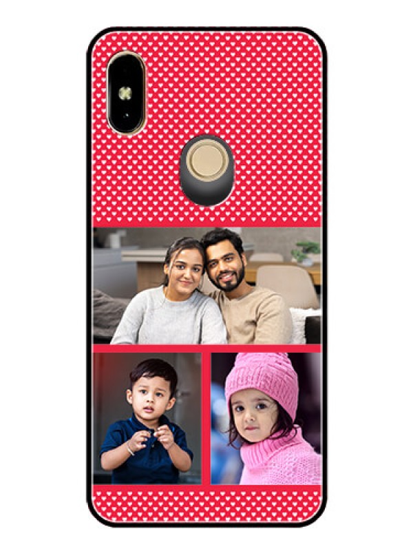 Custom Redmi Y2 Personalized Glass Phone Case  - Bulk Pic Upload Design