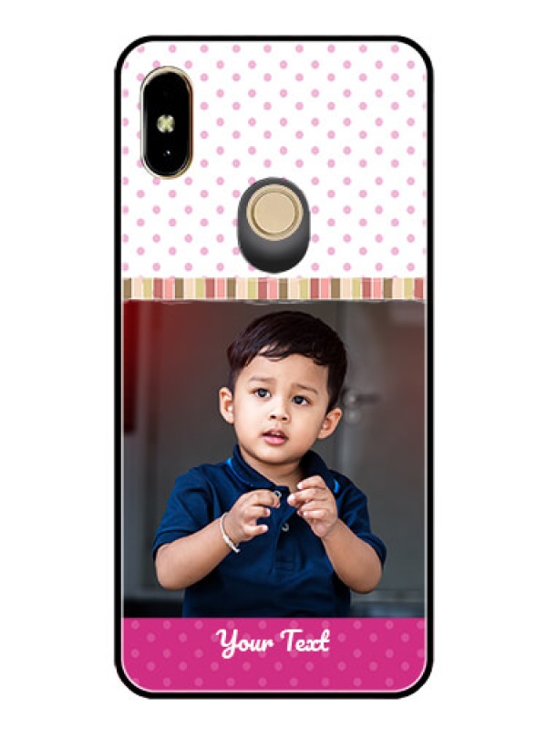 Custom Redmi Y2 Photo Printing on Glass Case  - Cute Girls Cover Design