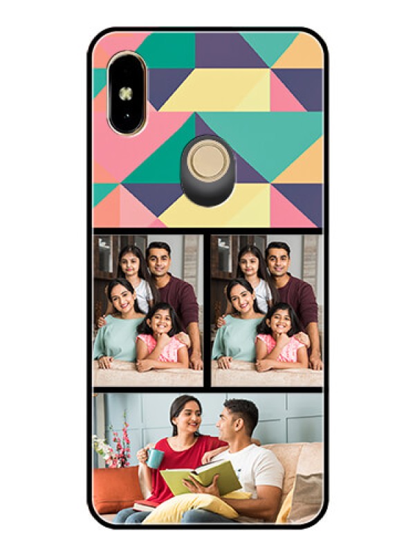 Custom Redmi Y2 Custom Glass Phone Case  - Bulk Pic Upload Design