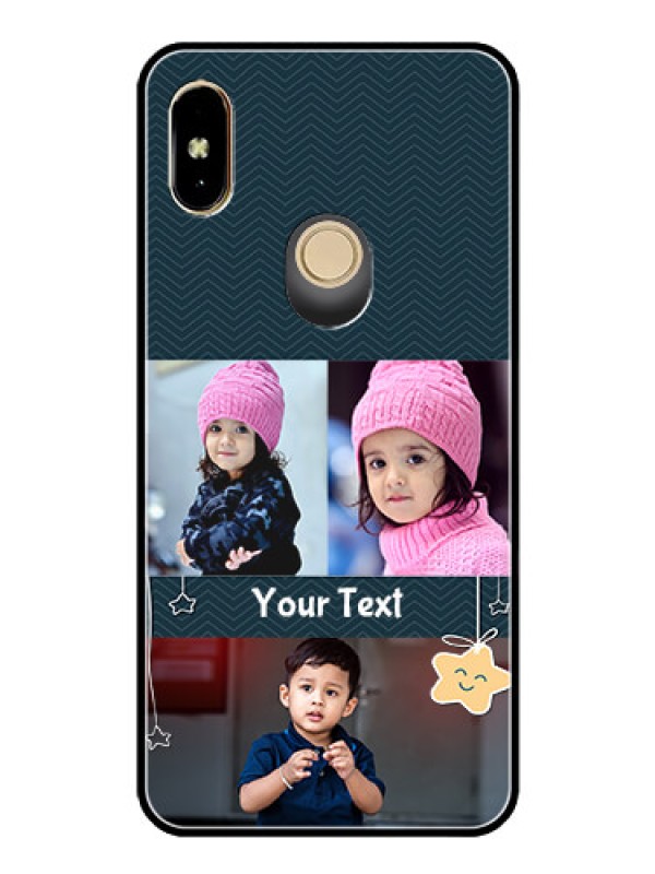 Custom Redmi Y2 Custom Glass Mobile Case  - Hanging Stars Design