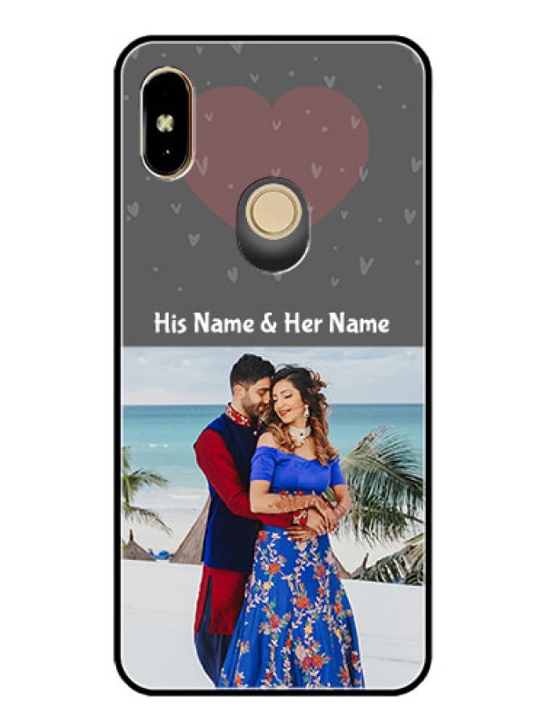 Custom Redmi Y2 Custom Glass Mobile Case  - Buy Love Design with Photo Online