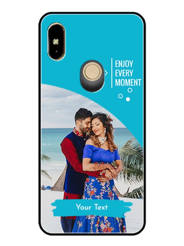 Custom Redmi Y2 Custom Glass Mobile Case  - Happy Moment Design