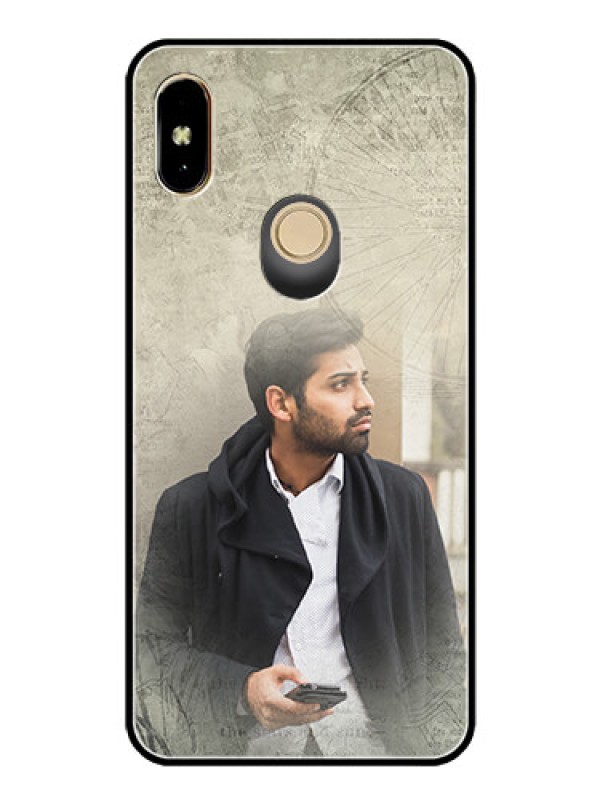 Custom Redmi Y2 Custom Glass Phone Case  - with vintage design