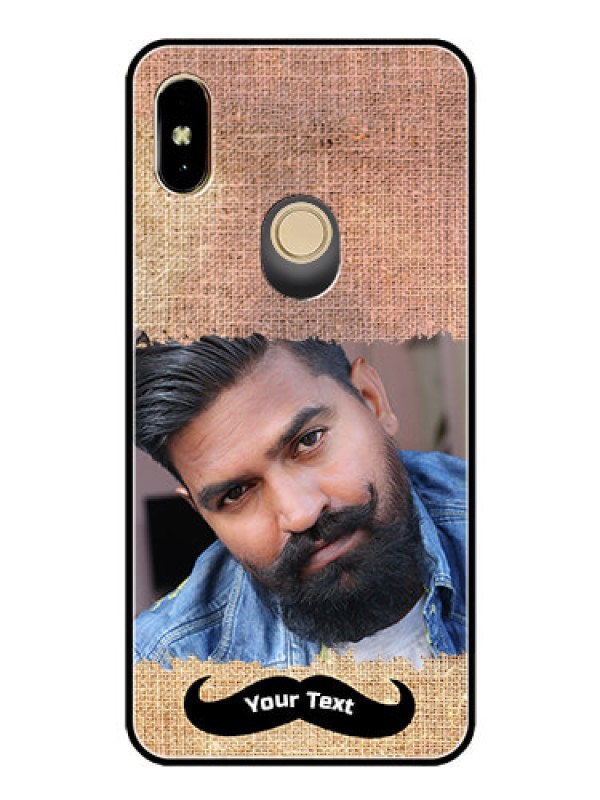 Custom Redmi Y2 Personalized Glass Phone Case  - with Texture Design