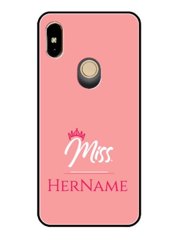 Custom Redmi Y2 Custom Glass Phone Case Mrs with Name