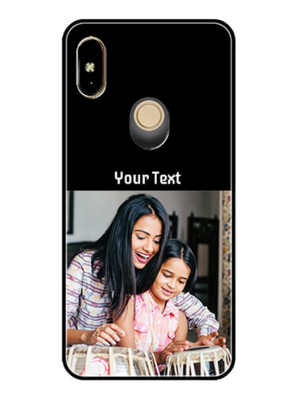 Custom Redmi Y2 Photo with Name on Glass Phone Case