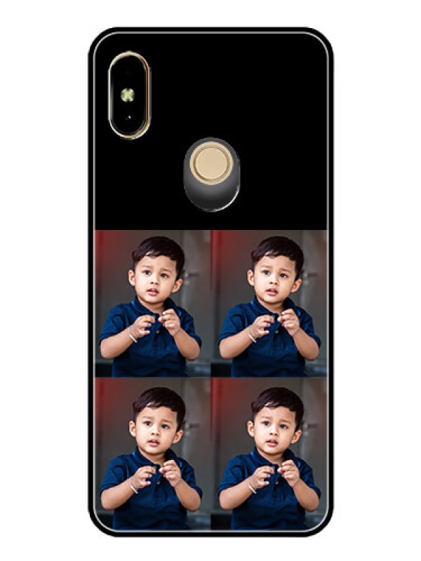 Custom Redmi Y2 4 Image Holder on Glass Mobile Cover