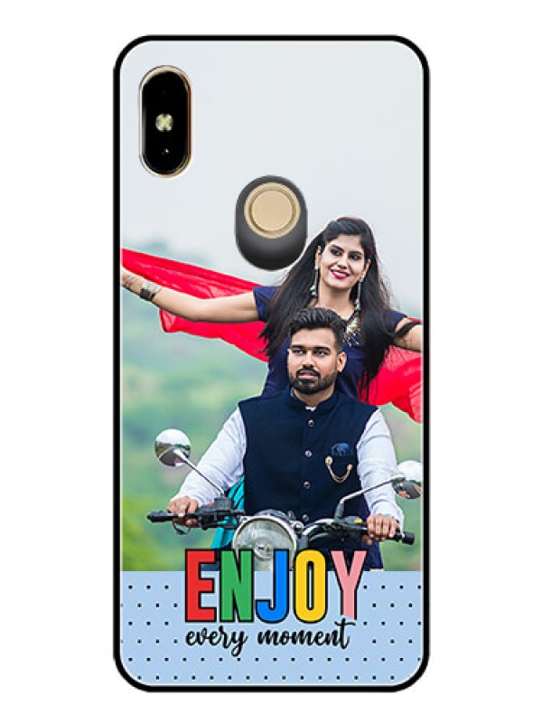 Custom Xiaomi Redmi Y2 Photo Printing on Glass Case - Enjoy Every Moment Design