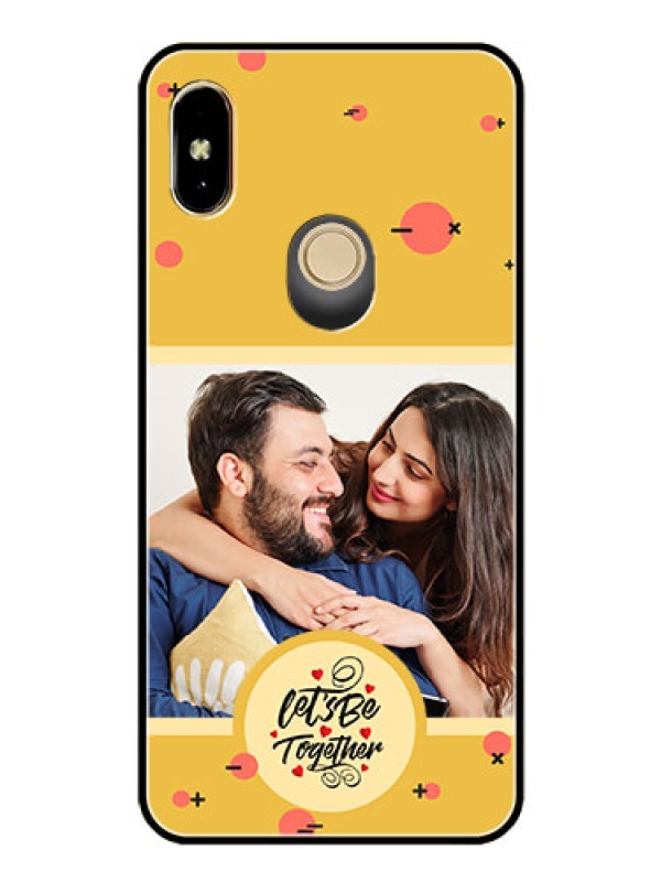 Custom Xiaomi Redmi Y2 Photo Printing on Glass Case - Lets be Together Design