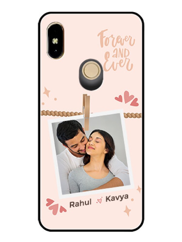 Custom Xiaomi Redmi Y2 Custom Glass Phone Case - Forever and ever love Design