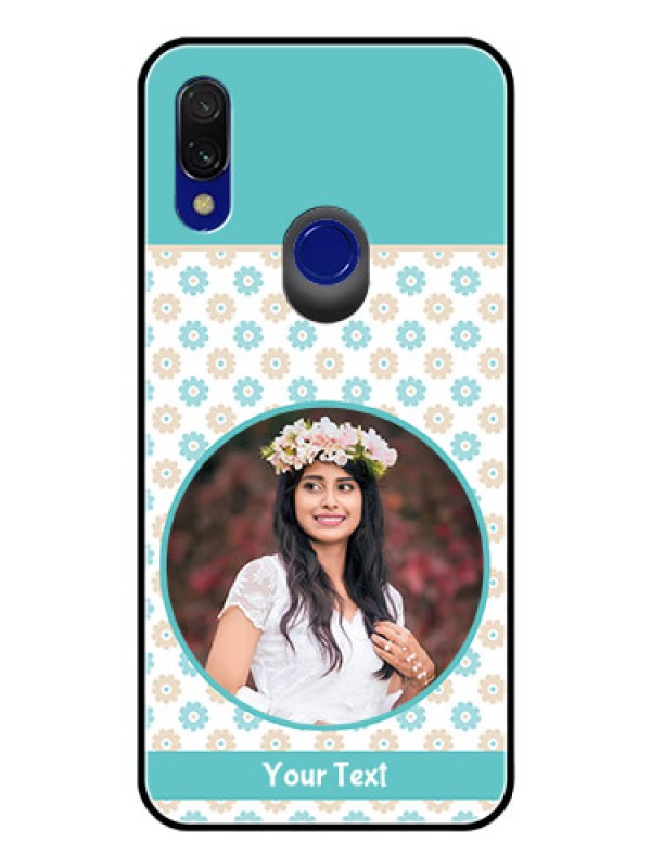 Custom Redmi Y3 Custom Glass Mobile Case  - Beautiful Flowers Design