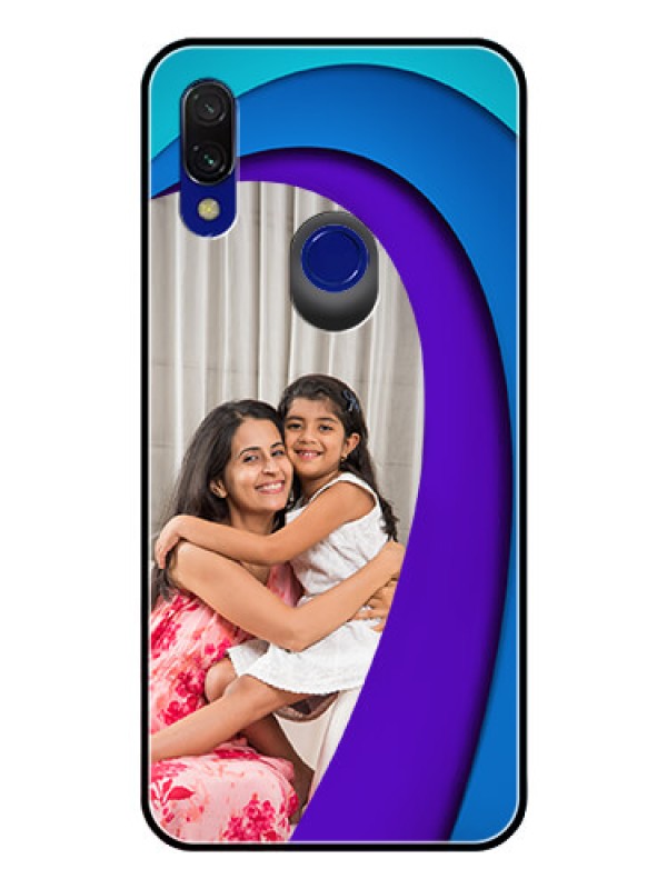 Custom Redmi Y3 Photo Printing on Glass Case  - Simple Pattern Design