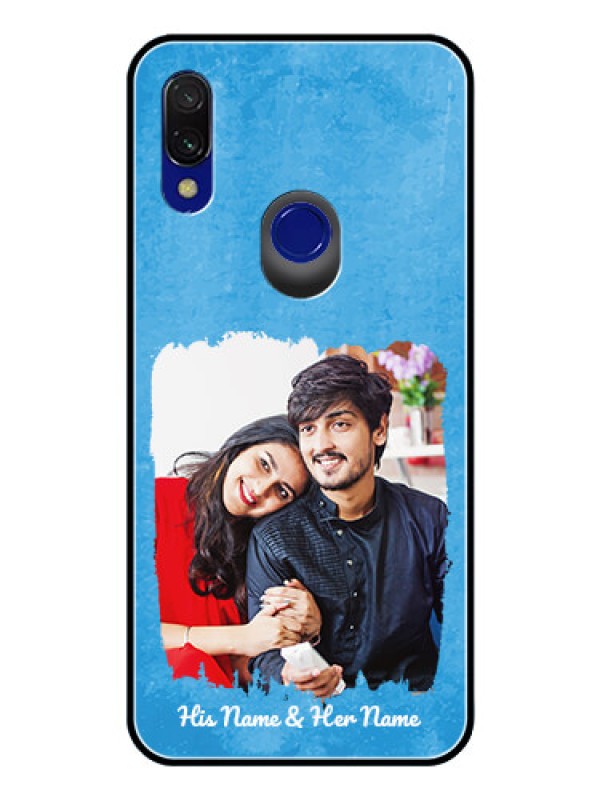 Custom RedmiY3 Custom Glass Phone Case - Blue Color Vintage Design