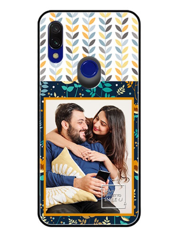 Custom Redmi Y3 Custom Glass Mobile Case  - Pattern Design