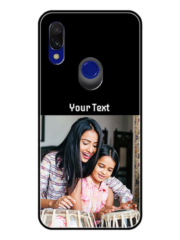 Custom Redmi Y3 Photo with Name on Glass Phone Case