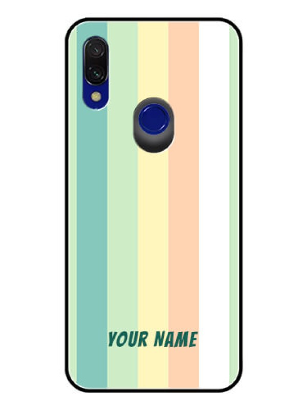 Custom Xiaomi Redmi Y3 Photo Printing on Glass Case - Multi-colour Stripes Design
