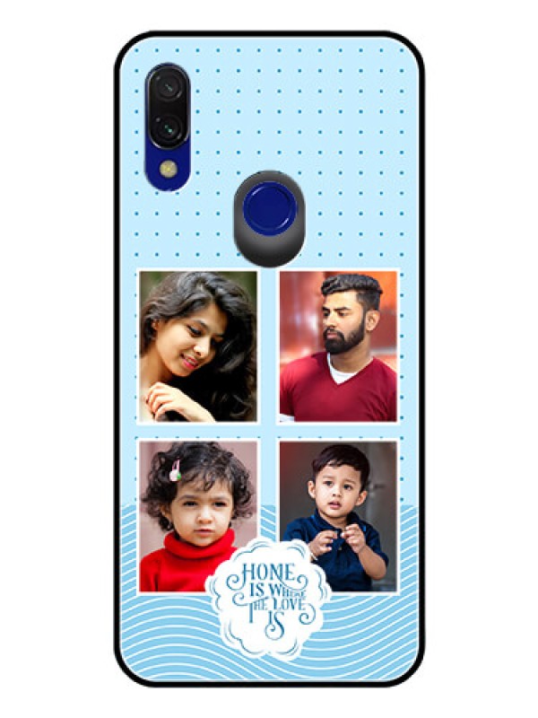 Custom Xiaomi Redmi Y3 Custom Glass Phone Case - Cute love quote with 4 pic upload Design