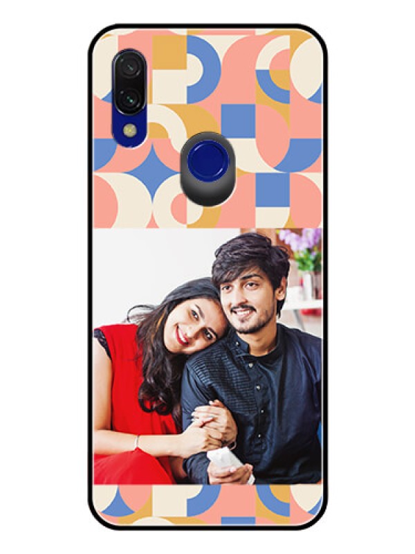 Custom Xiaomi Redmi Y3 Photo Printing on Glass Case - Semi-circle Maze Pattern Design