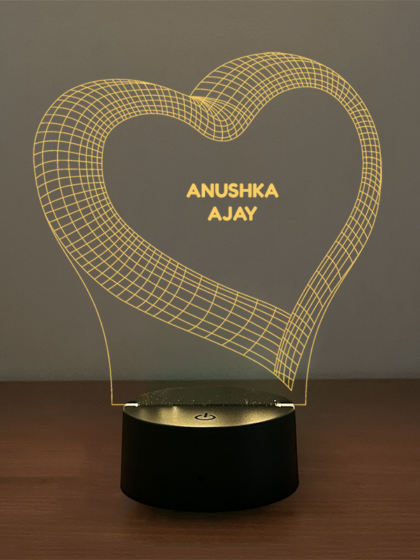 Custom Hallow Heart Illusion Lamp