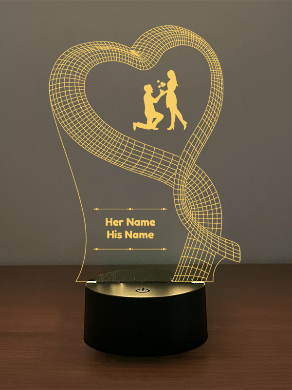 Custom Lovely Propoal Illusion Lamp