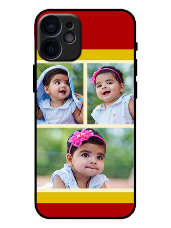 Custom iPhone 12 Mini Custom Metal Phone Case - Multiple Pic Upload Design