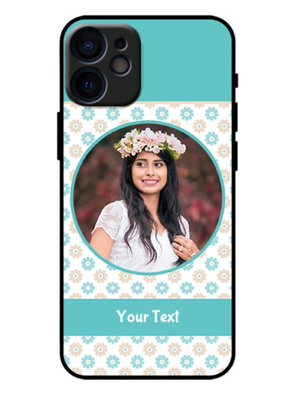 Custom iPhone 12 Mini Custom Metal Phone Case - Beautiful Flowers Design