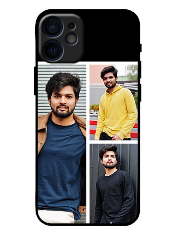 Custom iPhone 12 Mini Custom Metal Phone Case - Upload Multiple Picture Design