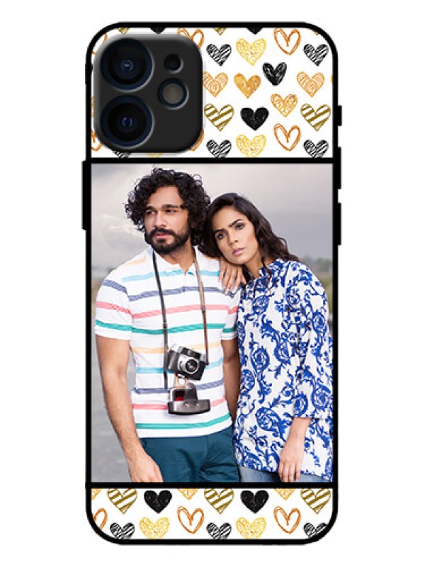 Custom iPhone 12 Mini Custom Metal Phone Case - Love Symbol Design