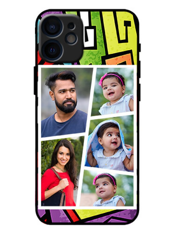 Custom iPhone 12 Mini Custom Metal Phone Case - Graffiti Pattern Design