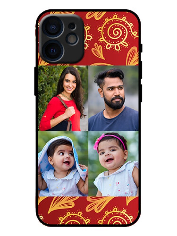 Custom iPhone 12 Mini Custom Metal Phone Case - 4 Image Traditional Design