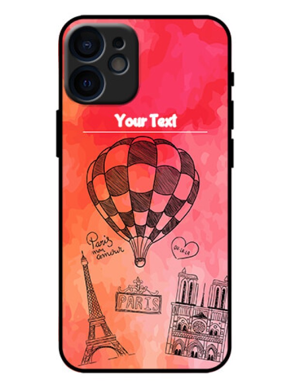 Custom iPhone 12 Mini Custom Metal Phone Case - Paris Theme Design