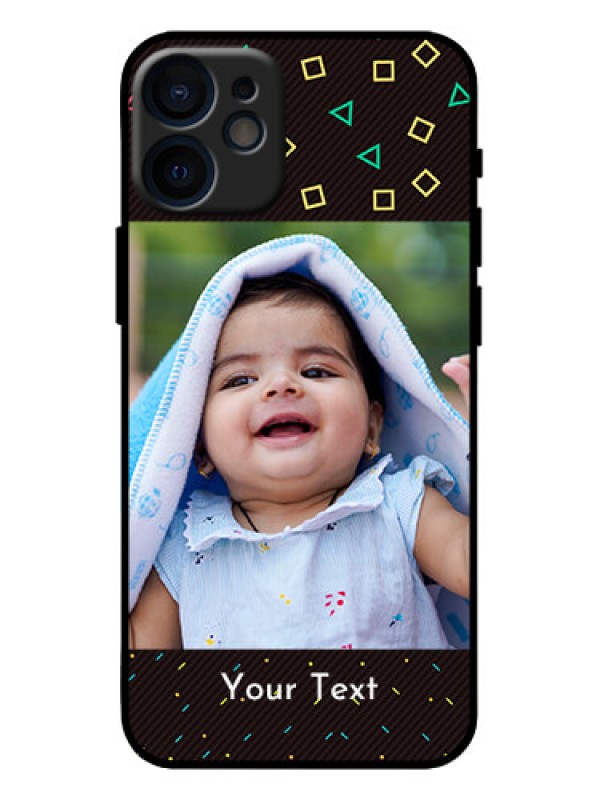 Custom iPhone 12 Mini Custom Metal Phone Case - With Confetti Birthday Design