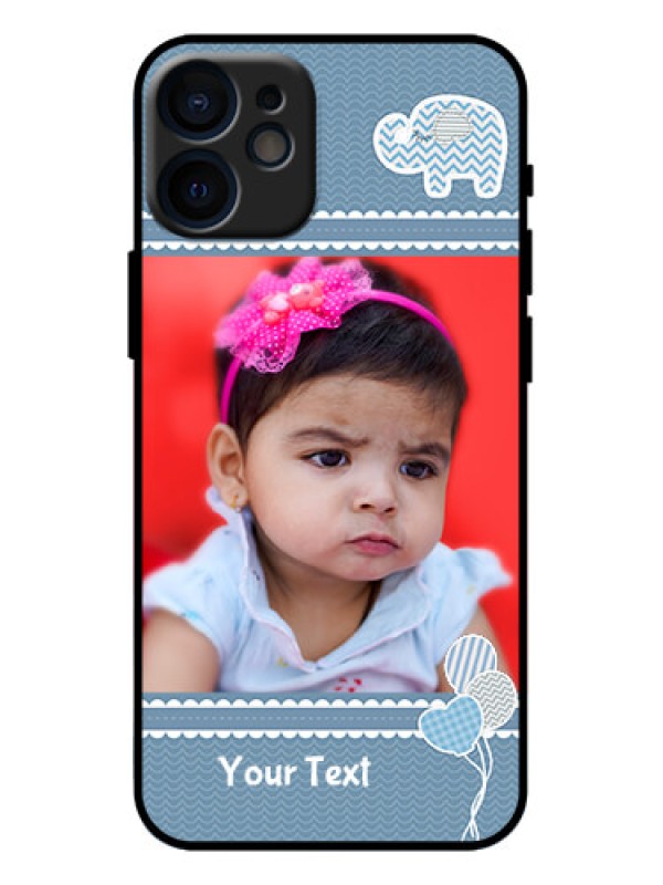Custom iPhone 12 Mini Custom Metal Phone Case - With Kids Pattern Design