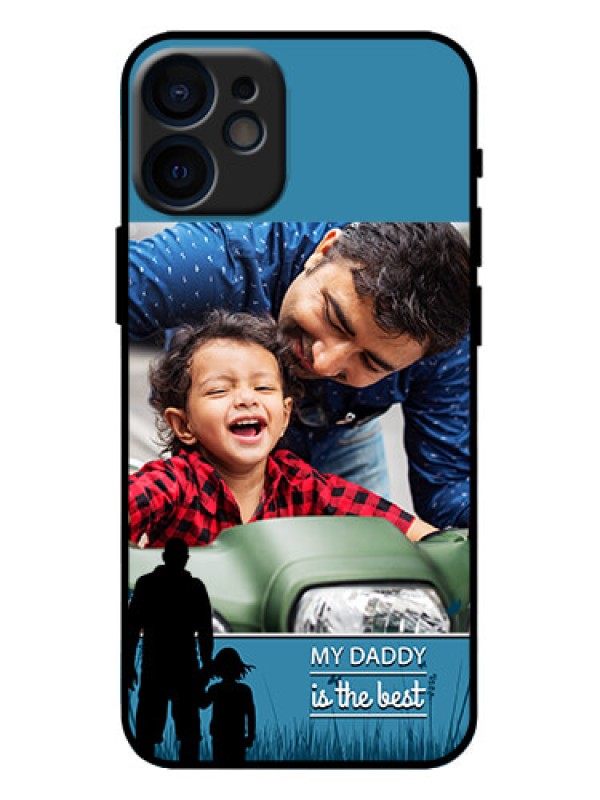 Custom iPhone 12 Mini Custom Metal Phone Case - Best Dad Design
