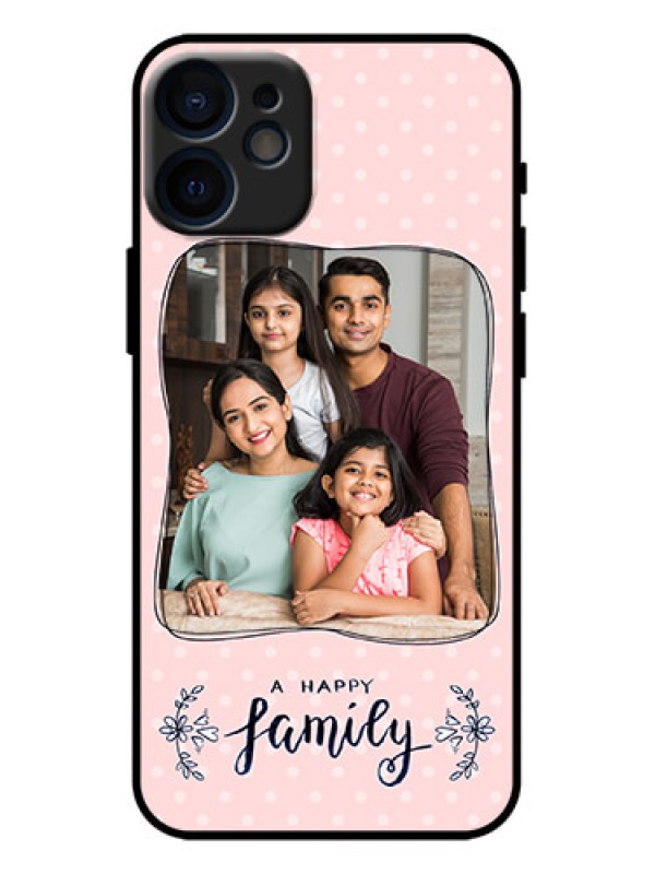 Custom iPhone 12 Mini Custom Metal Phone Case - Family With Dots Design