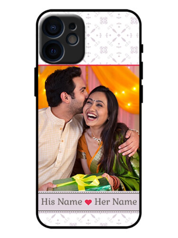 Custom iPhone 12 Mini Custom Metal Phone Case - With Photo And Ethnic Design