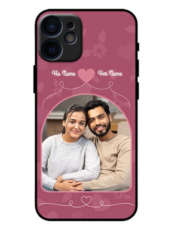 Custom iPhone 12 Mini Custom Metal Phone Case - Love Floral Design